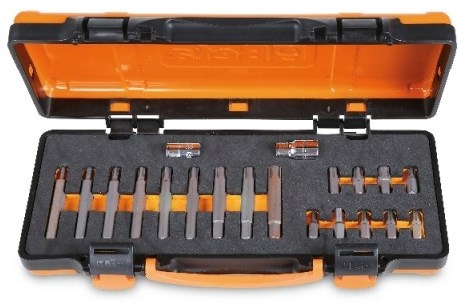 Beta 867 c20 assortiment van 18 bits met ribe® profiel | met 10 mm zeskant aansluiting en 2 toebehoren | in metalen kistje met zacht foam inleg - 008670920 008670920