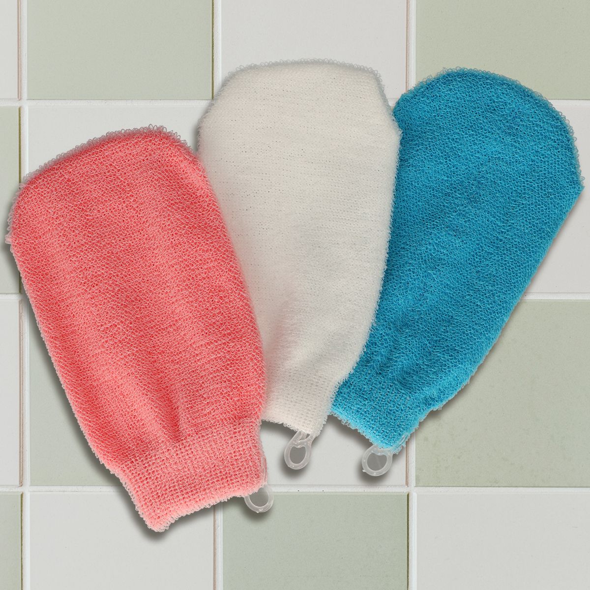Badplezier sisal scrub washand assorti