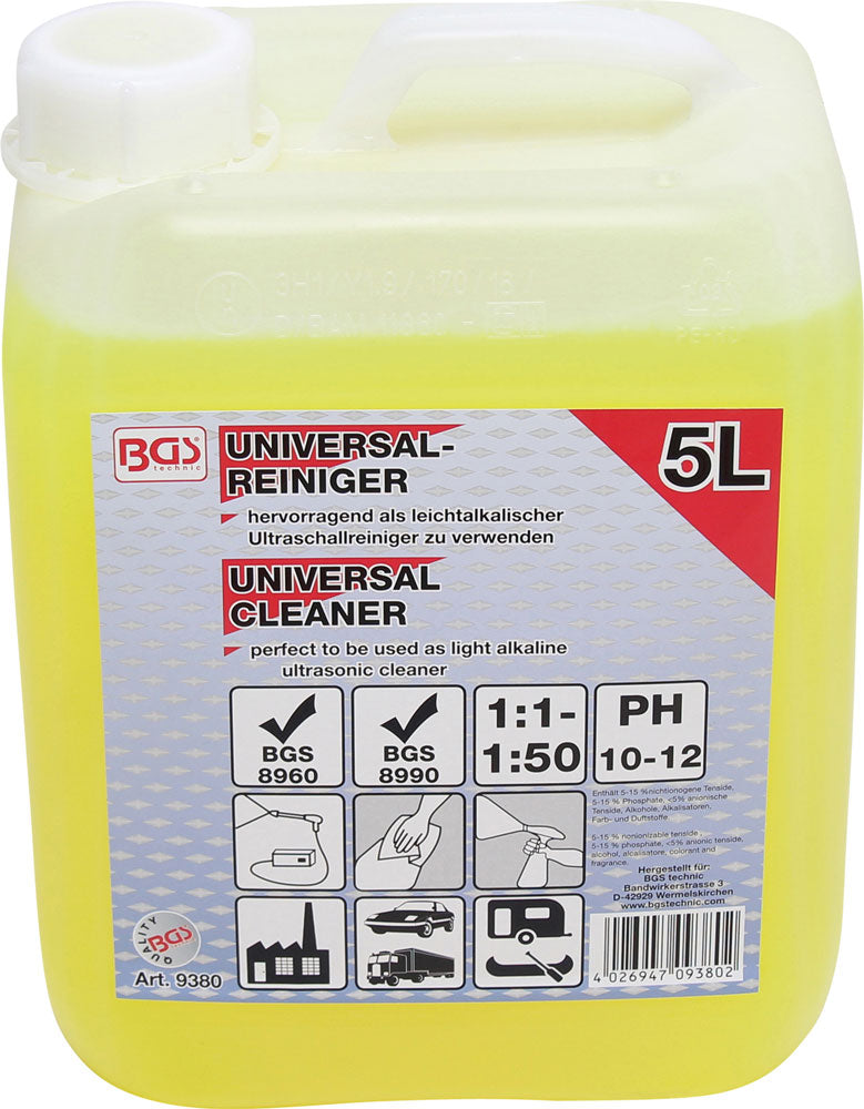 Bgs technic universal cleaner for ultrasonic parts cleaner 5l