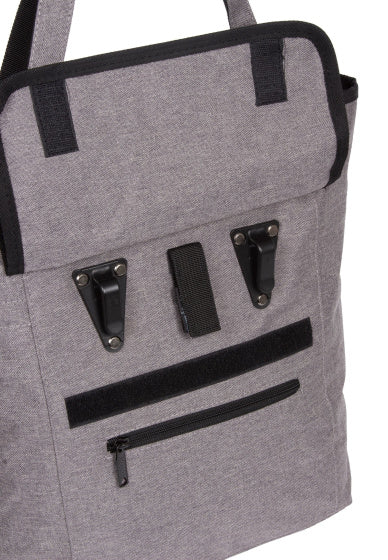 Bikedrops shopper fietstas nylon 21l grijs