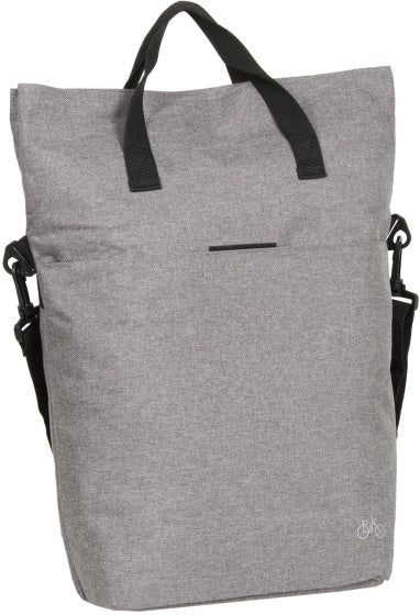 Bikedrops shopper fietstas met schouderhengsel nylon 12l grijs
