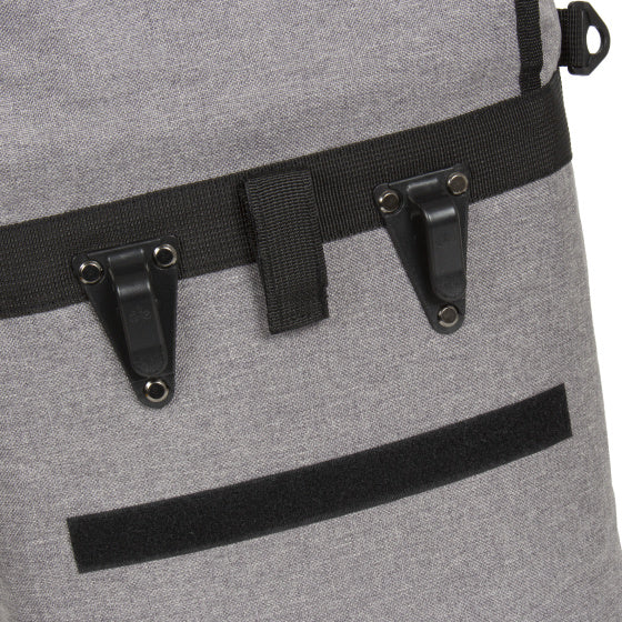 Bikedrops shopper fietstas met schouderhengsel nylon 12l grijs
