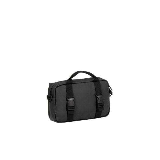 Bike splash waterafstotende stuurtas met schouderhengsel 3l zwart