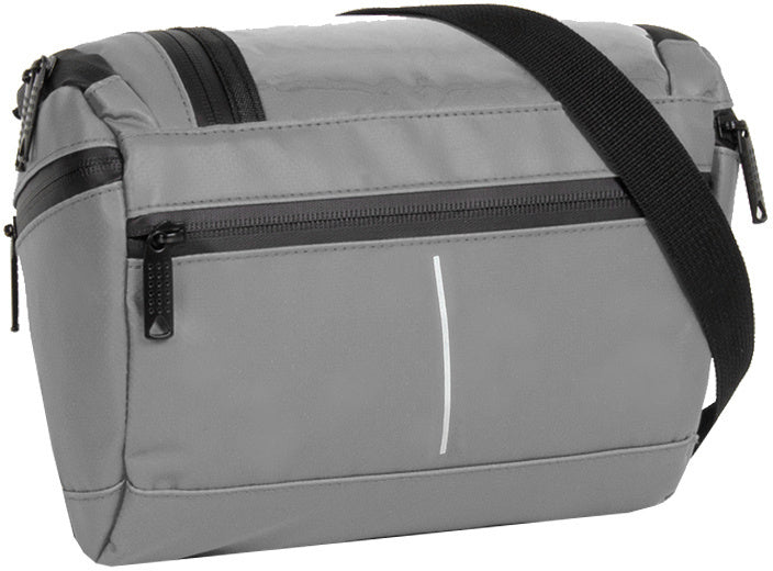 Bike splash waterafstotende stuurtas met schouderhengsel 5l grijs