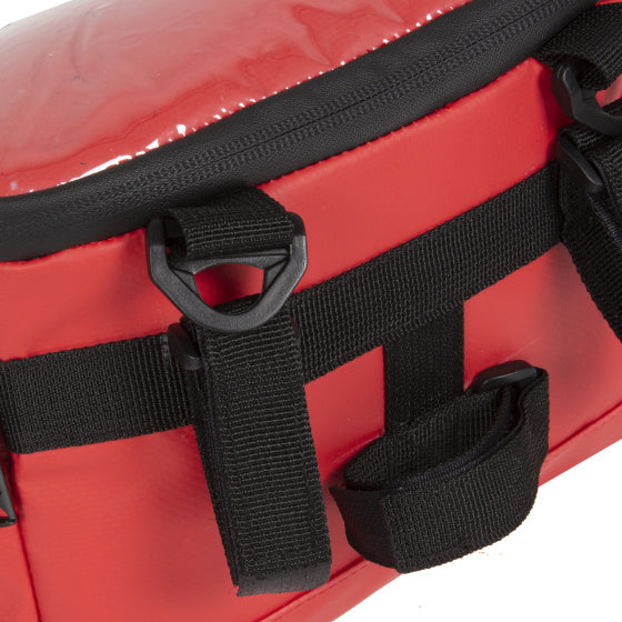 Bike splash waterafstotende stuurtas met schouderhengsel 5l rood