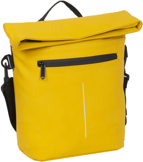 Bike splash waterafstotende stuurtas met schouderhengsel 6l geel