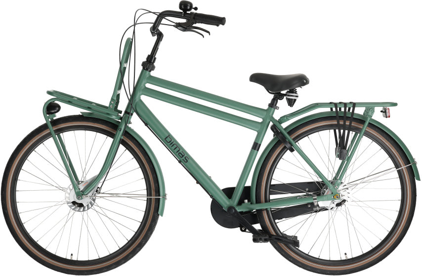 Bimas transporter 3.3 28 inch 50 cm heren 3v rollerbrake matgroen