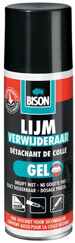 Bison lijmverwijderaar spuitbus 200 ml - handige en krachtige spray voor verwijdering van lijm- en sticker resten van allerlei ondergronden, druipt niet, verticaal toepasbaar