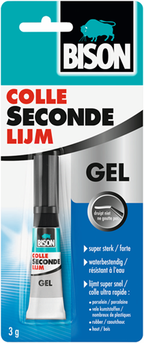 Bison secondelijm gel blister | 3 g - 1490288