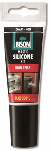 Bison siliconenkit high temp zwart tub 60ml*12 nlfr - 6301463 - 6301463