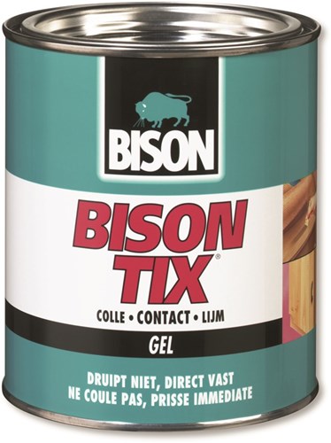 Bison tix® blik 250 ml, gelvormig, super sterk, universeel, contactlijm, waterdichte afwerking, eenvoudig in gebruik, geschikt voor ontelbare reparaties