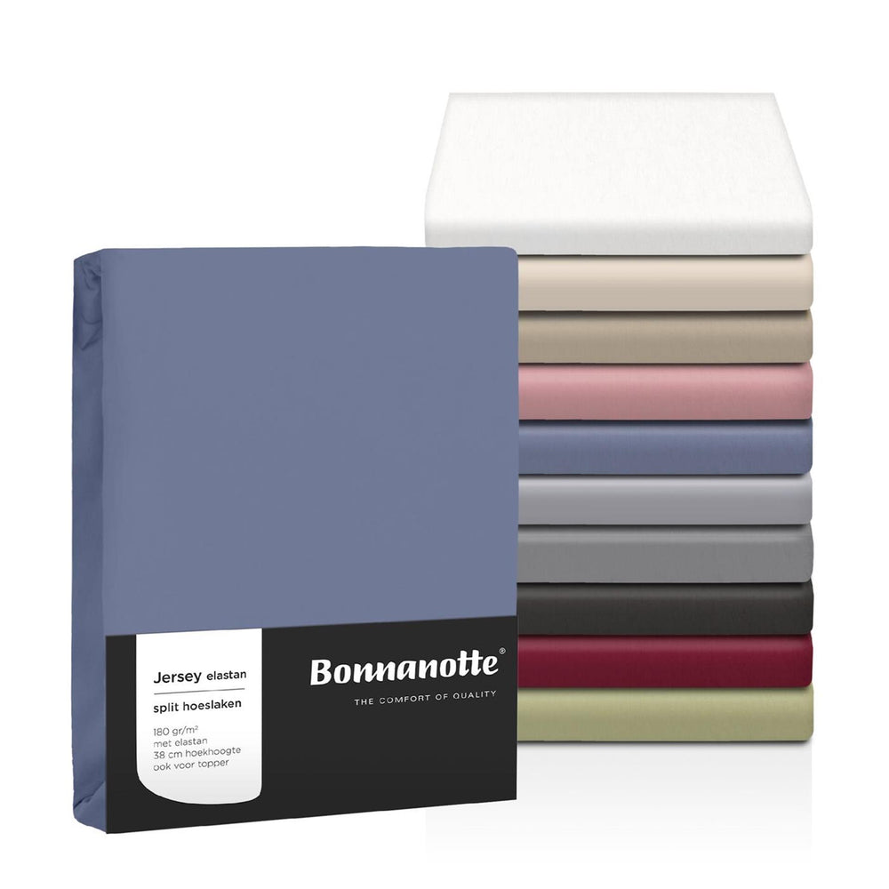 Bonnanotte hoeslaken jersey elastan wit 90x200cm