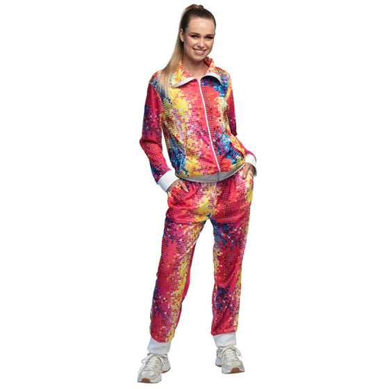 Disco Babe Trainingspak Dames Multicolor maat XL