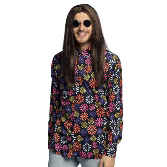 Flower Power Shirt Heren Polyester maat L