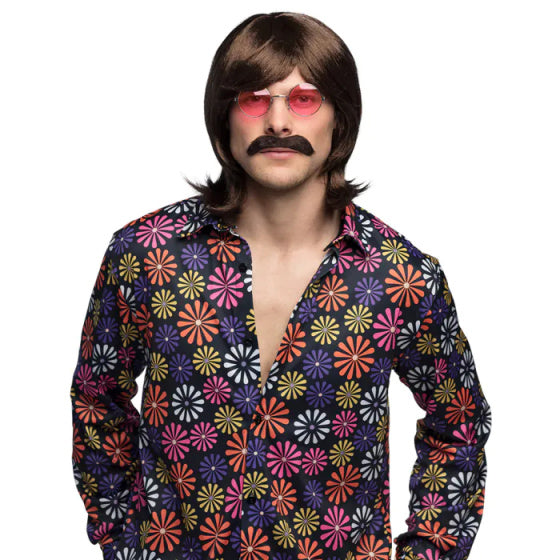 Flower Power Shirt Heren Polyester maat L