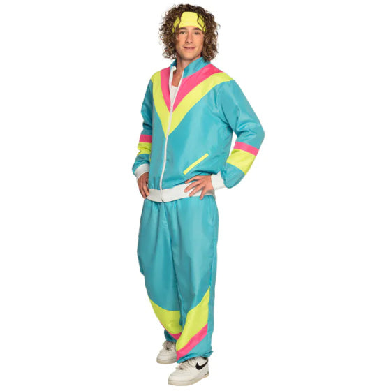 Boland Retro Trainingspak Heren Polyester Blauw maat S