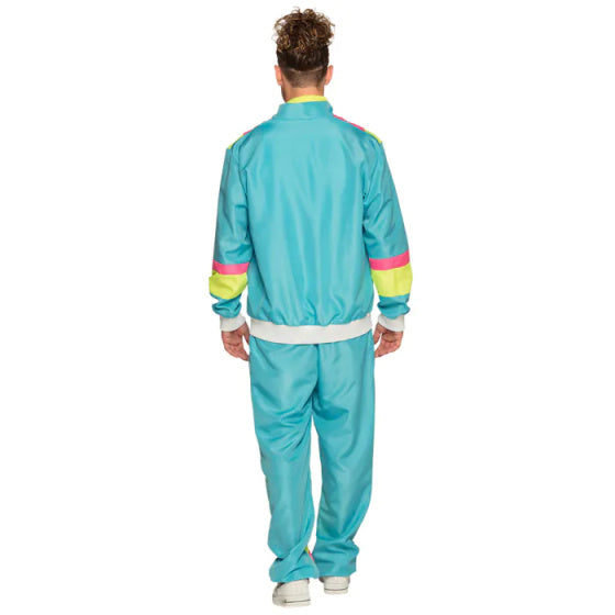 Retro Trainingspak Heren Polyester Blauw maat S