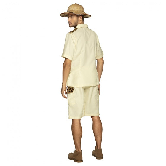 Safari Man Volwassenenkostuum Beige maat ML