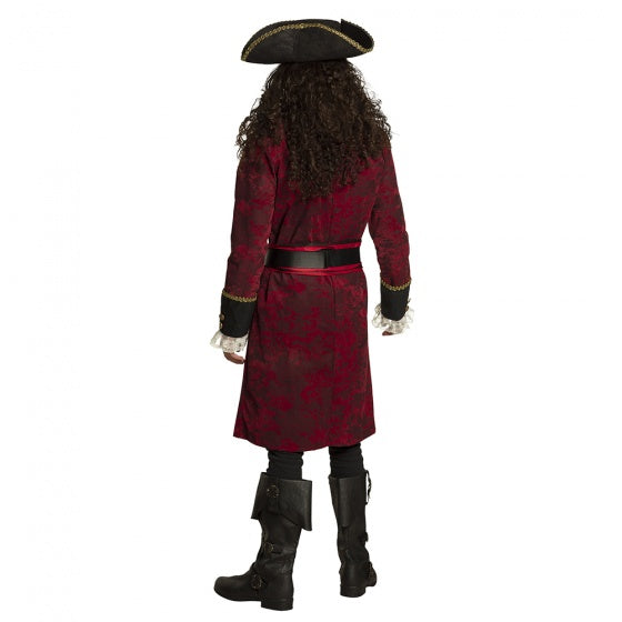 Piraat Typhoon Kostuum Heren Zwart Rood maat 50 52