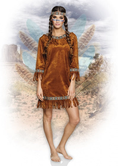 Young Deer Indiaan Kostuum Dames Bruin maat 40 42