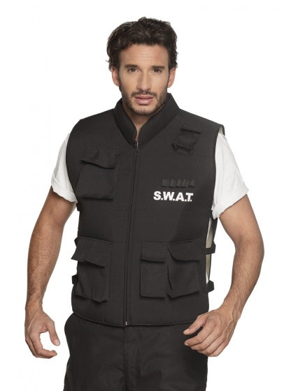 Swat-Officier Kogelvrijvest Heren Zwart maat L XL