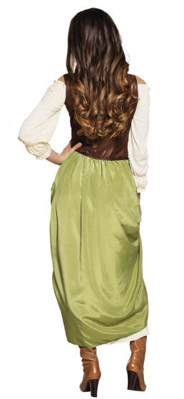 Boland Verkleedpak Village Wench Dames Groen Maat 36 38