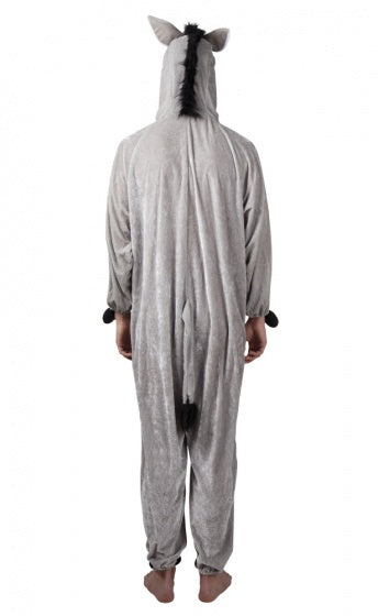 Ezel Volwassenenkostuum Pluche Grijs maat L