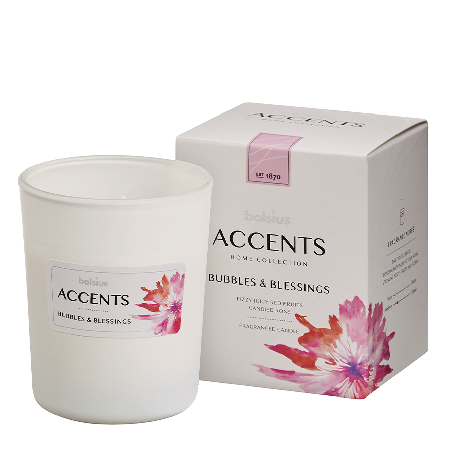 Bolsius geurglas accents bubbles blessings 92 76mm