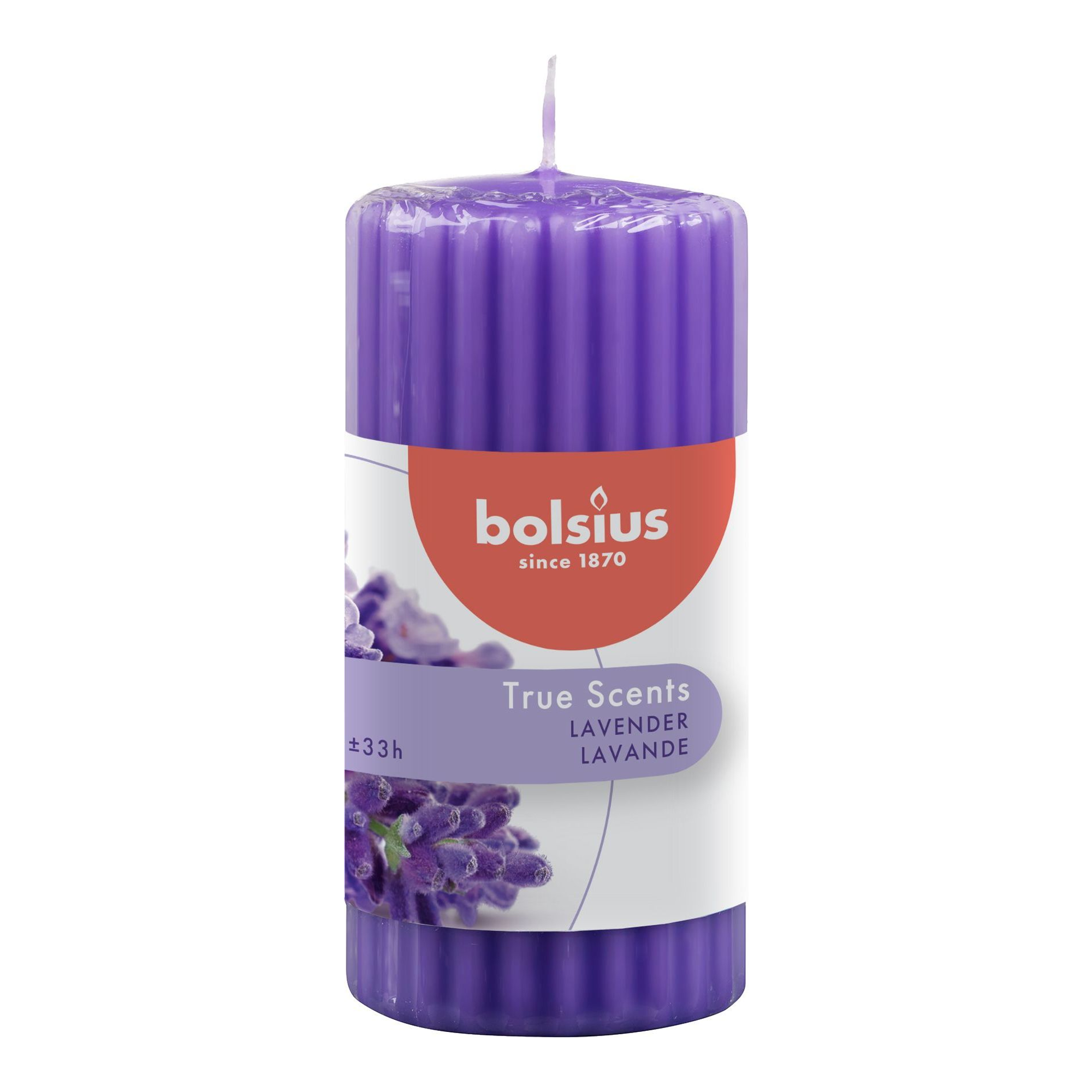 Bolsius pillar true scents lavender ø58x120 mm 33 uur (6 stuks)