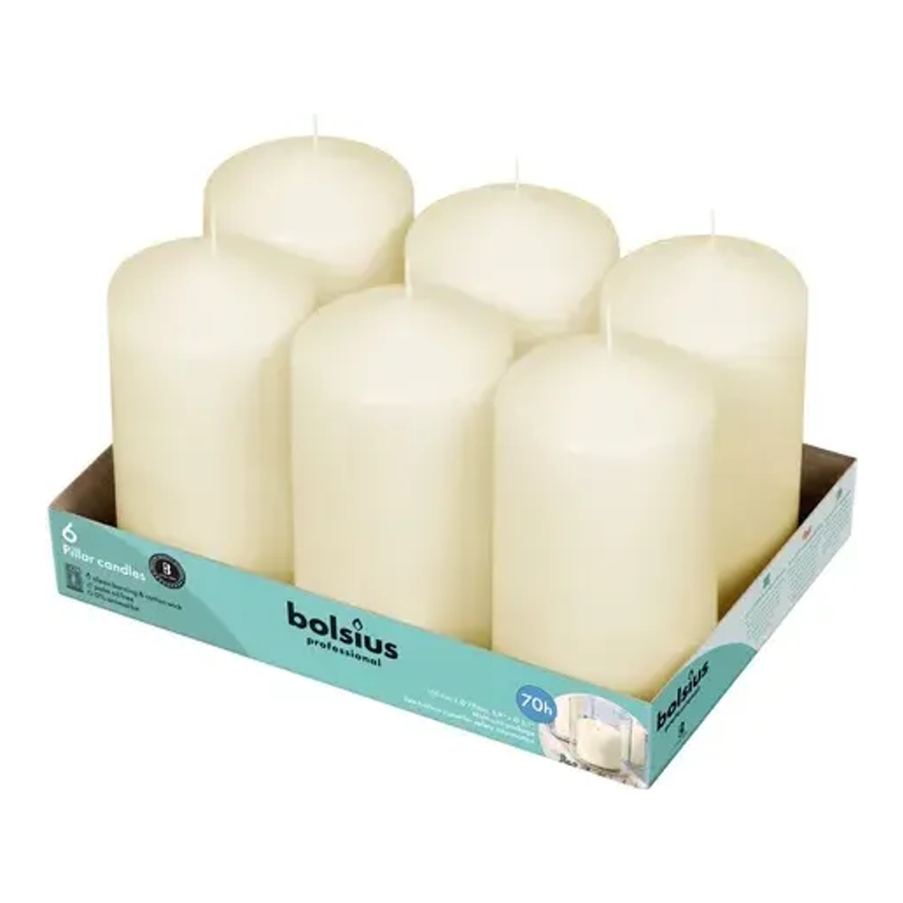 Bolsius professional stompkaars 15 8 ivoor (6 stuks)
