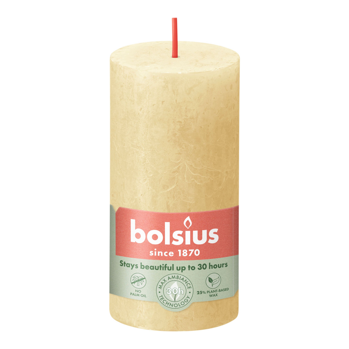 Bolsius rustiek stompkaars oat beige ø50x100 mm 30 uur (8 stuks)