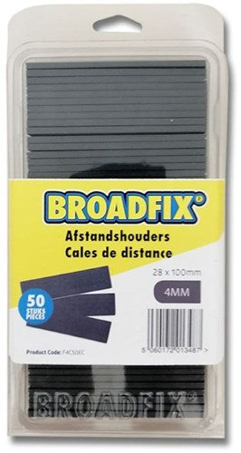 Enzo boradfix 100x28mm vlakke vulplaatjes | 4mm | 50 stuks - f4c50ec
