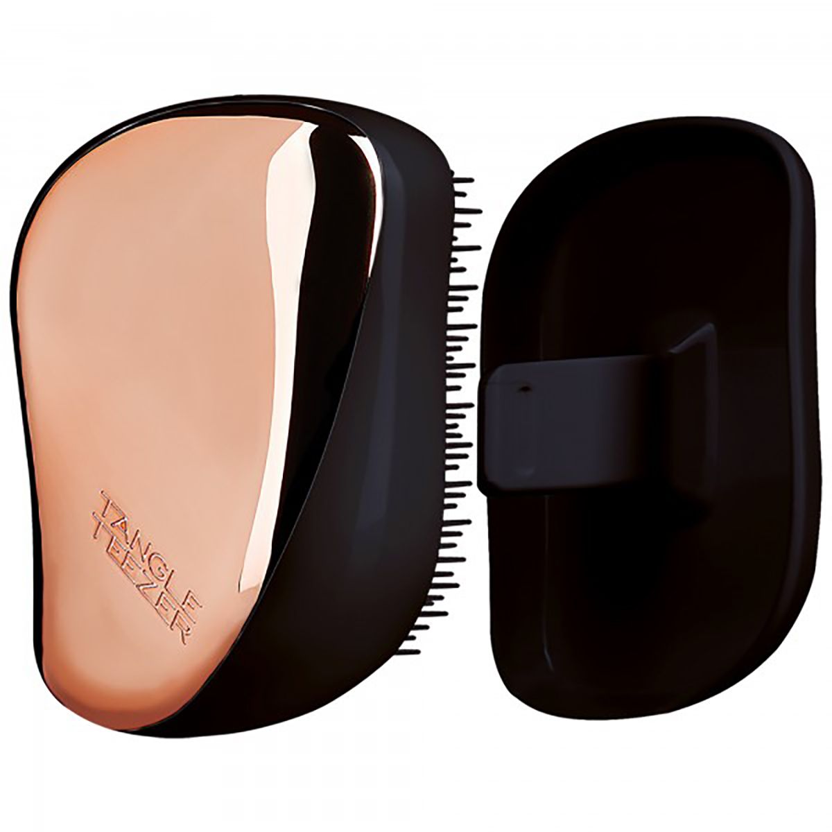 Tangle Teezer compacte haarborstel roségoud zwart