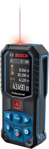 Bosch blauw glm 50-27 c | professional laserafstandsmeter | bluetooth | statiefadapter 6.3 mm - 0601072t00