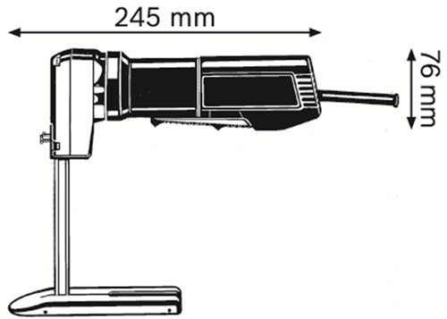 Bosch blauw bosch professional - schuimrubberzaagmachine gsg 300 (schaaf, voetplaat gemonteerd, zaagbladen niet inbegrepen)