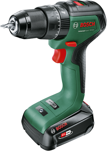 Bosch groen bosch universalimpact 18v-60 - accuklopboorschroevendraaier - met 18 v li-ion accu (2.0 ah) en lader