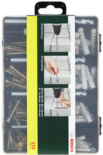 Bosch accessoires 173-delige bevestigingsset - 2607019511