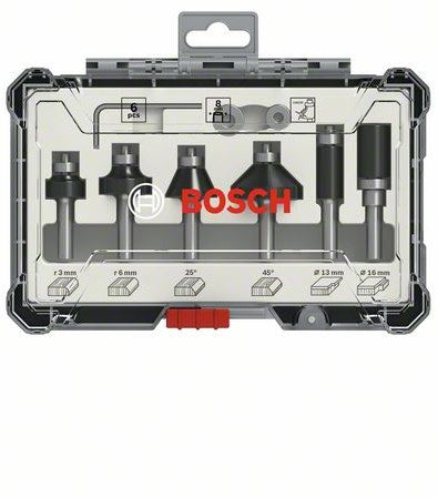 Bosch Accessories 8-piece Mixed Router Bit Set - Shank diameter 8 mm - 2607017469