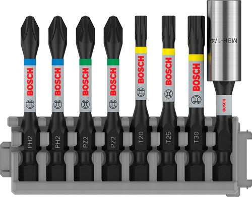 Bosch accessoires 8-delige impact control bitset - 2608522326 - 2608522326