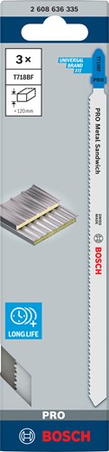 Bosch accessoires decoupeerzaagblad t 718 bf metalsandwich 3st - 2608636335