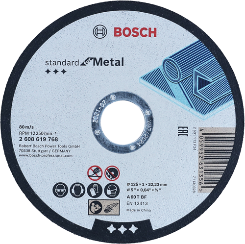 Bosch accessoires doorslijpschijf standard metal 125x1x22.23 - 2608619768