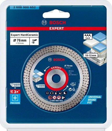 Bosch accessoires expert hardceramic 76 mm diamantdoorslijpschijf 76 x 1,9 x 10 mm - 1 stuk(s) - 2608900652