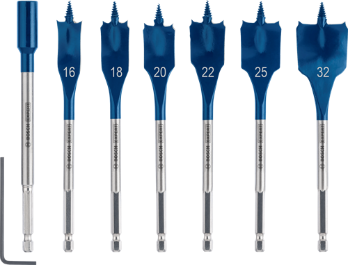 Bosch blauw bosch accessoires expert speedborenset self cut speed | 7-delig | 16, 18, 20, 22, 25, 32 mm - 2608902110