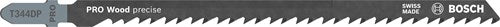 Bosch accessoires bosch serie t 344 dp - houtzaagblad - precisie - extra-dik - hcs