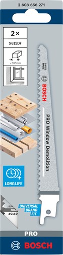 Bosch accessoires reciprozaagblad s 611 df heavy for wood and metal 2st