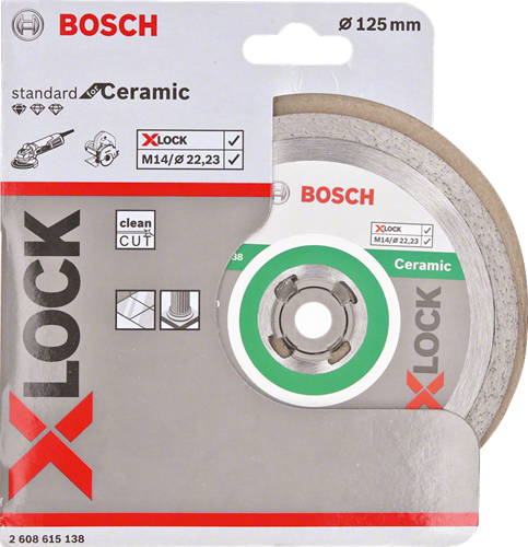 Bosch accessoires x-lock diamantschijf standard for ceramic 125 x 22,23 x 1,6 x 7 mm - 1 stuk(s) - 2608615138