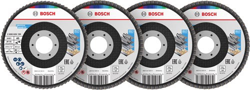 Bosch accessoires x451 lamellenschuurschijfset | 115 x 22,23 mm | g40; 60; 80; 120 | t27 | 15 stuks - 2608626165