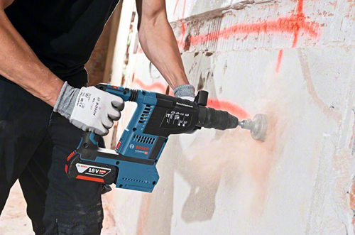 Bosch blauw 3-delige comboset gsr 18v-65 accuboormachine, gbh 18v-26 boorhamer, gws 18v-11 haakse slijper, 2x gba 18v 5,0ah-5,5ah - 0615a500aj