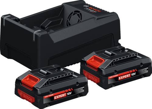 Bosch blauw accu starterset exba18v-40 | 2x exba18v-40 + lader gal 12v 18v-80 - 1600a0373j