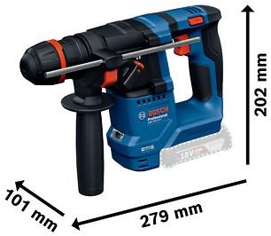 Bosch blauw gbh 18v-18 x professional accu boorhamer | onechuck | excl. accu's en lader - 0611927102